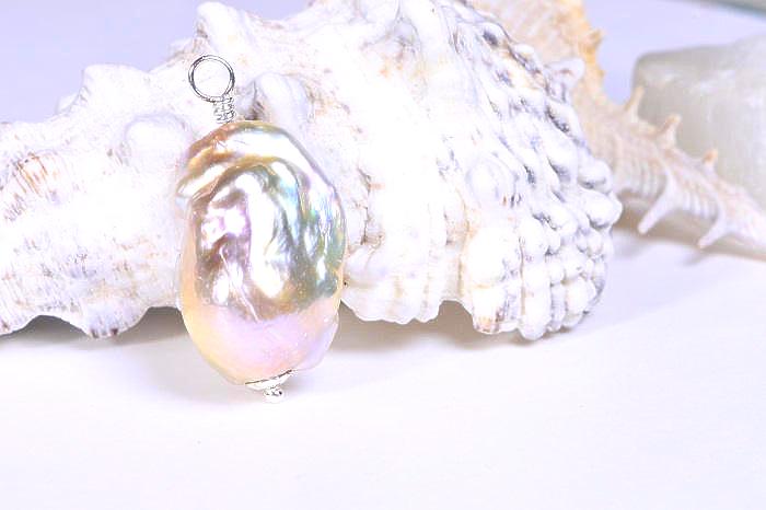 Baroque Pearl Sterling Silver Necklace, Handmade Freshwater Jewelry