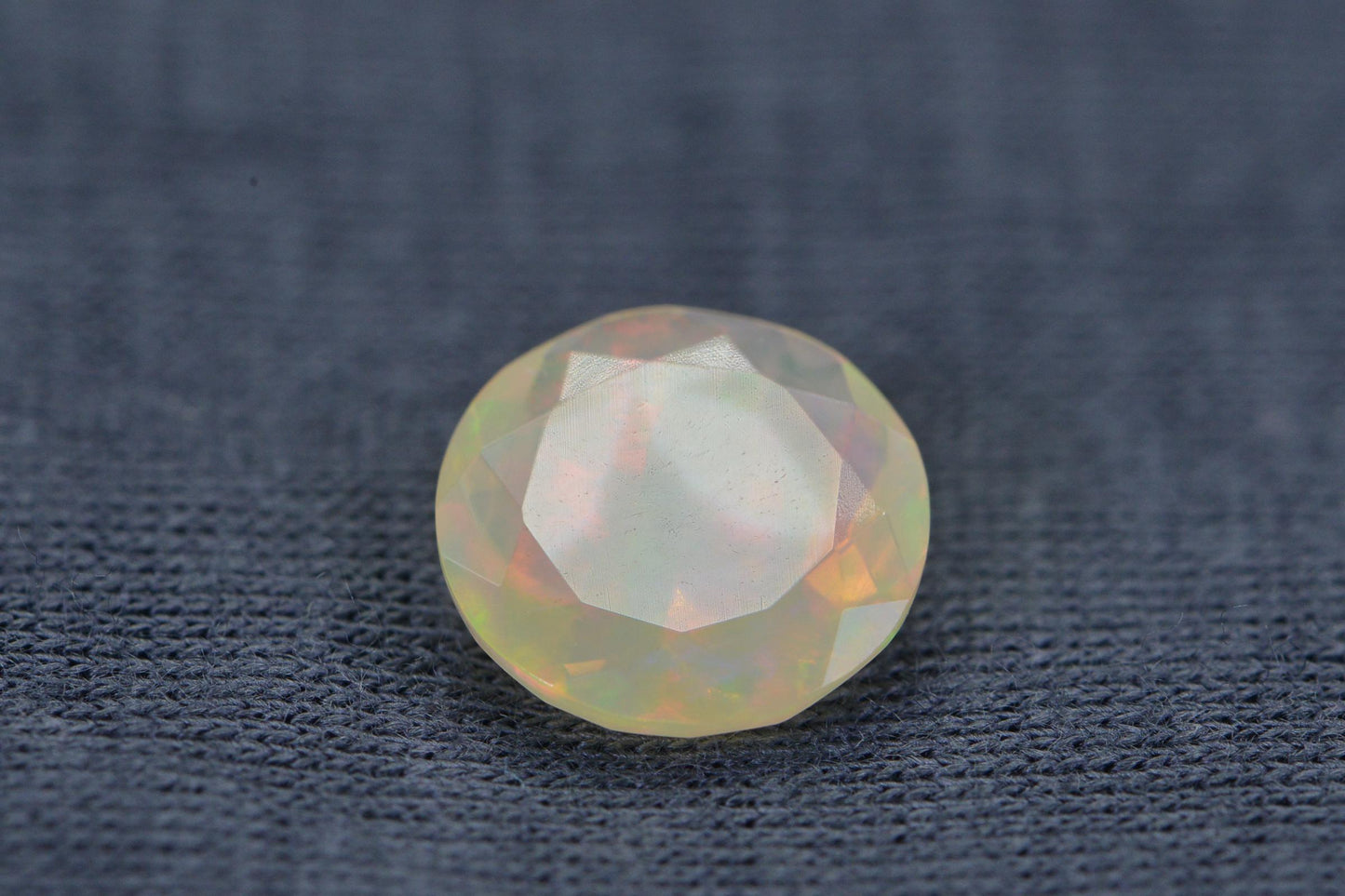 10mm White Opal Cabochon: Ethiopian Welo Opal Gemstone, 2 Ct