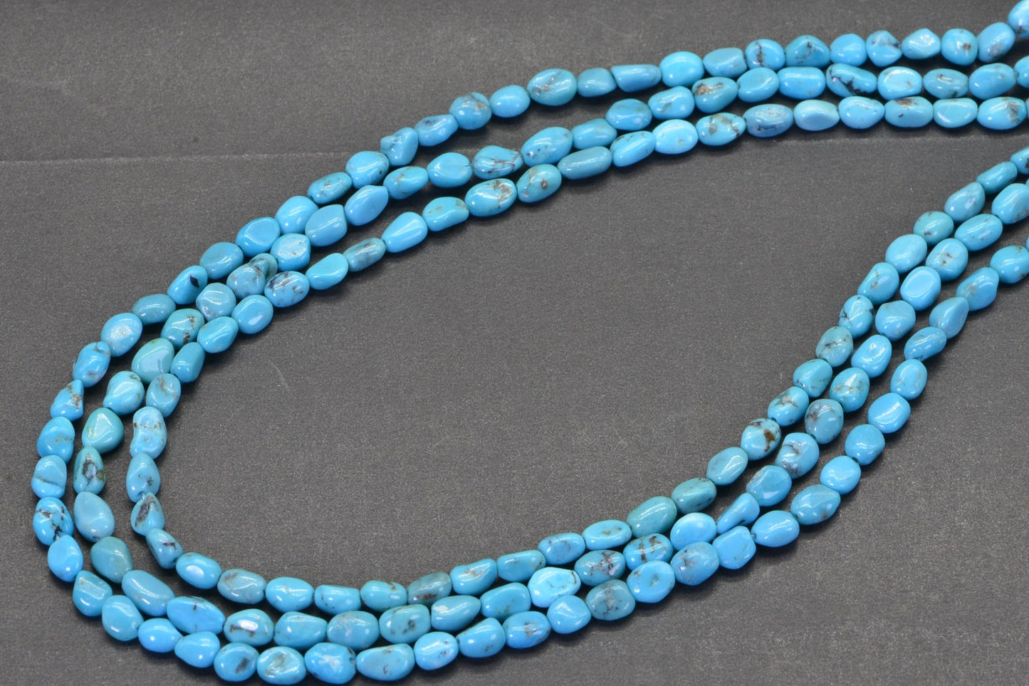 Bisbee Turquoise Nugget Beads: Arizona Gemstone Strand, 16"