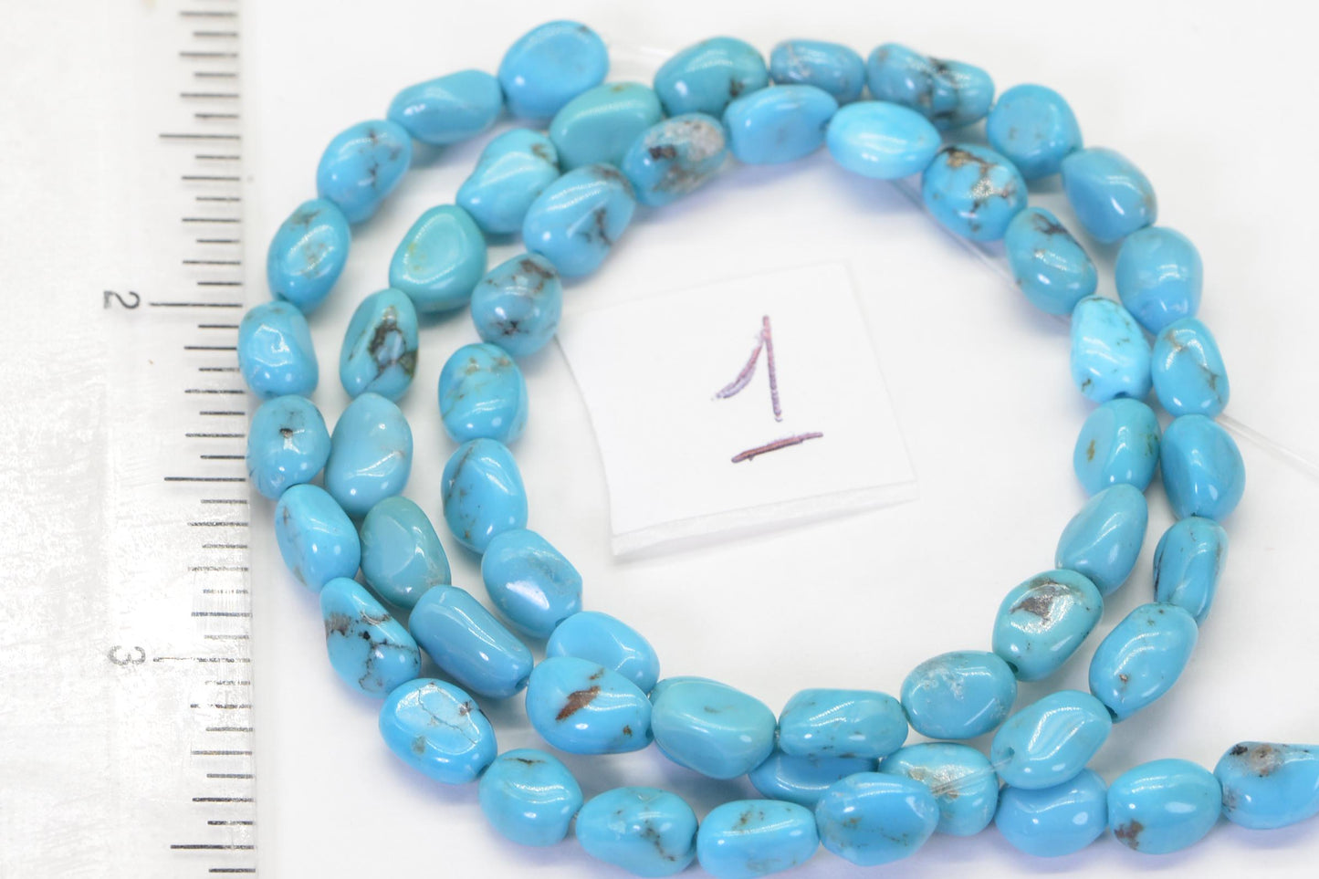 Bisbee Turquoise Nugget Beads: Arizona Gemstone Strand, 16"