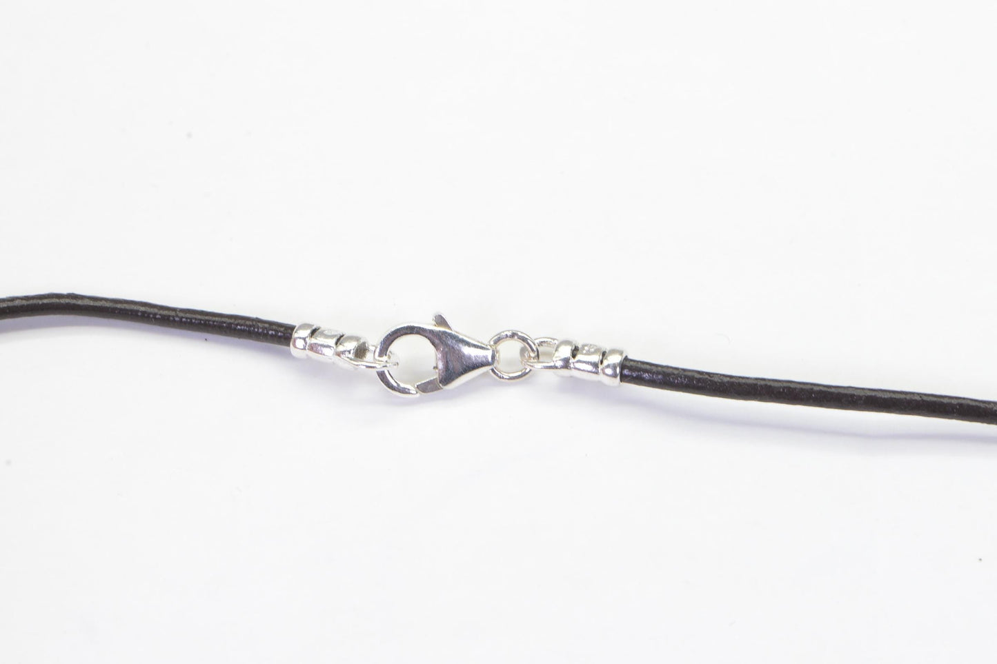 Lapis Lazuli Choker Necklace Single Bead On Leather Cord Gemstone Western Style Jewelry