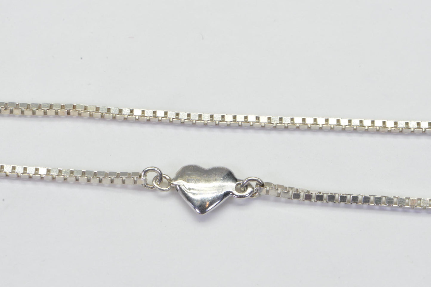 Two Hearts Bracelet, 14k White Gold Vermeil Charm, Anniversary Gift