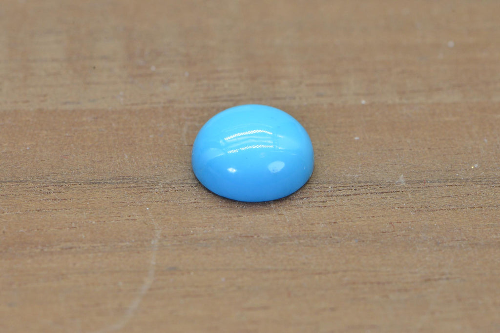 Sleeping Beauty Turquoise Cabochon 8mm Hand Cut Natural Gemstone Cabochon 1.9CT