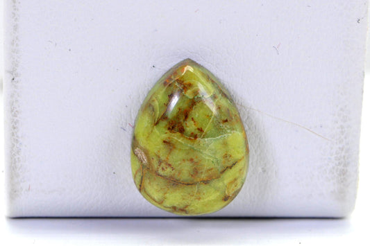 Australian Gaspeite  Cabochon Pear 16X12mm   Natural Olive Green Brown Rare Gemstone Cabochon