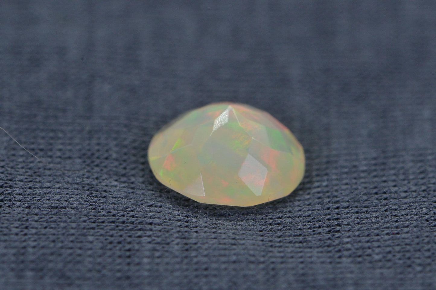 10mm White Opal Cabochon: Ethiopian Welo Opal Gemstone, 2 Ct