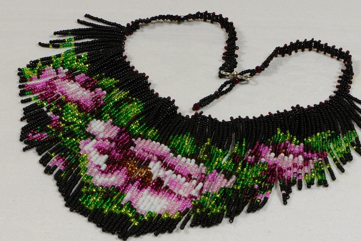 Tea Rose Seed Bead Necklace Tutorial (PDF Pattern)