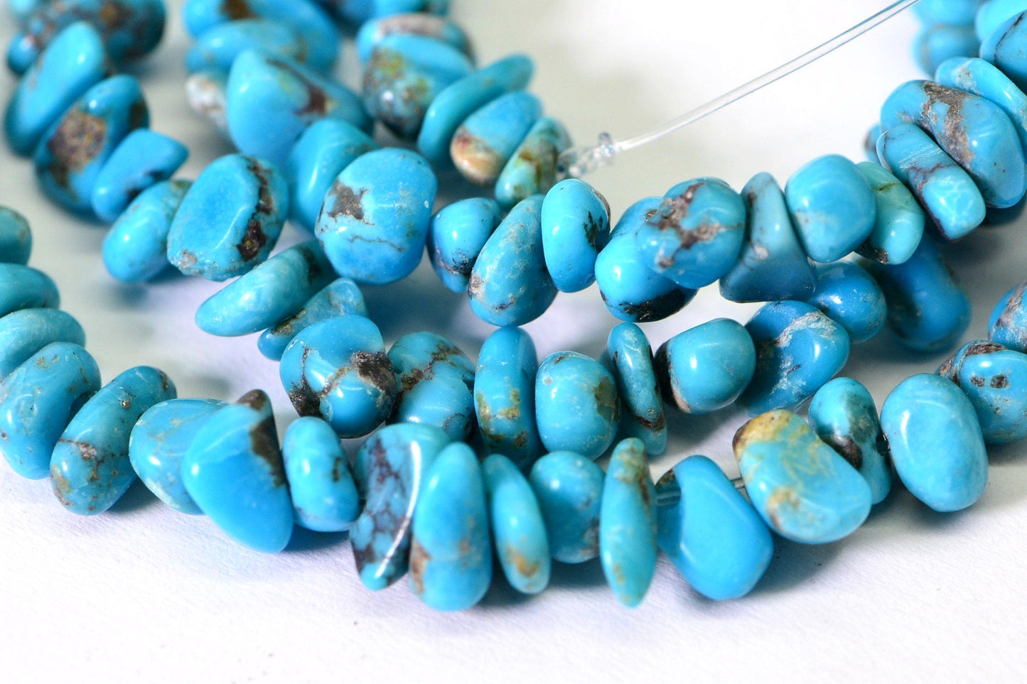 Sleeping Beauty Turquoise Strand: Arizona Mine Gemstone Beads, 16"
