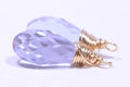 Wire Wrapped Purple Crystal Briolette Beads Add Charm  Jewelry Supplies