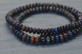 Ethiopian Black Opal Necklace: Graduated Beaded Gemstone Jewelry