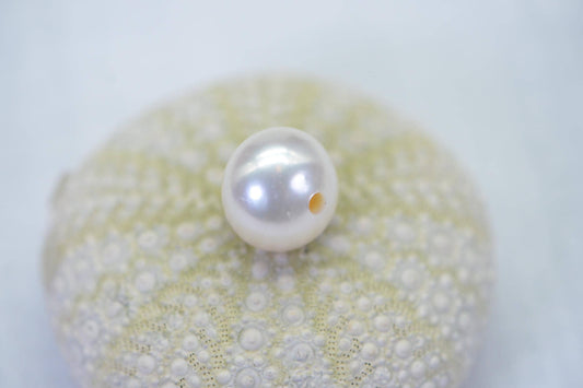 AA White South Sea Pearl: Large Hole Tahitian Loose Pearl (13mm)