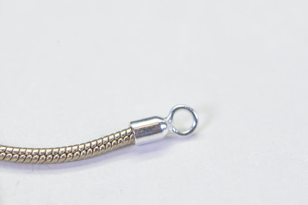 Ends Cap Sterling Silver 925 1.22mm Inner Diameter Long Cord Ends Crimp Tube