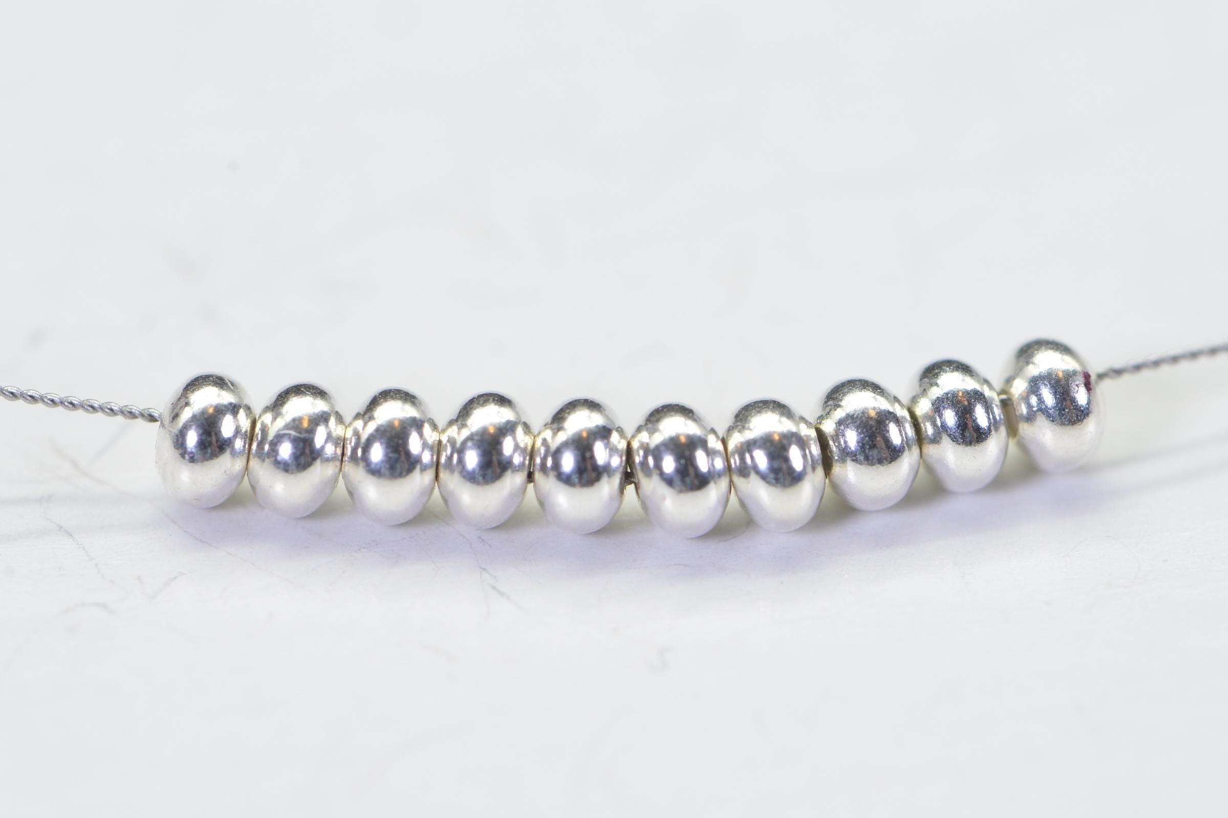 Saucer 3mm Sterling silver beads