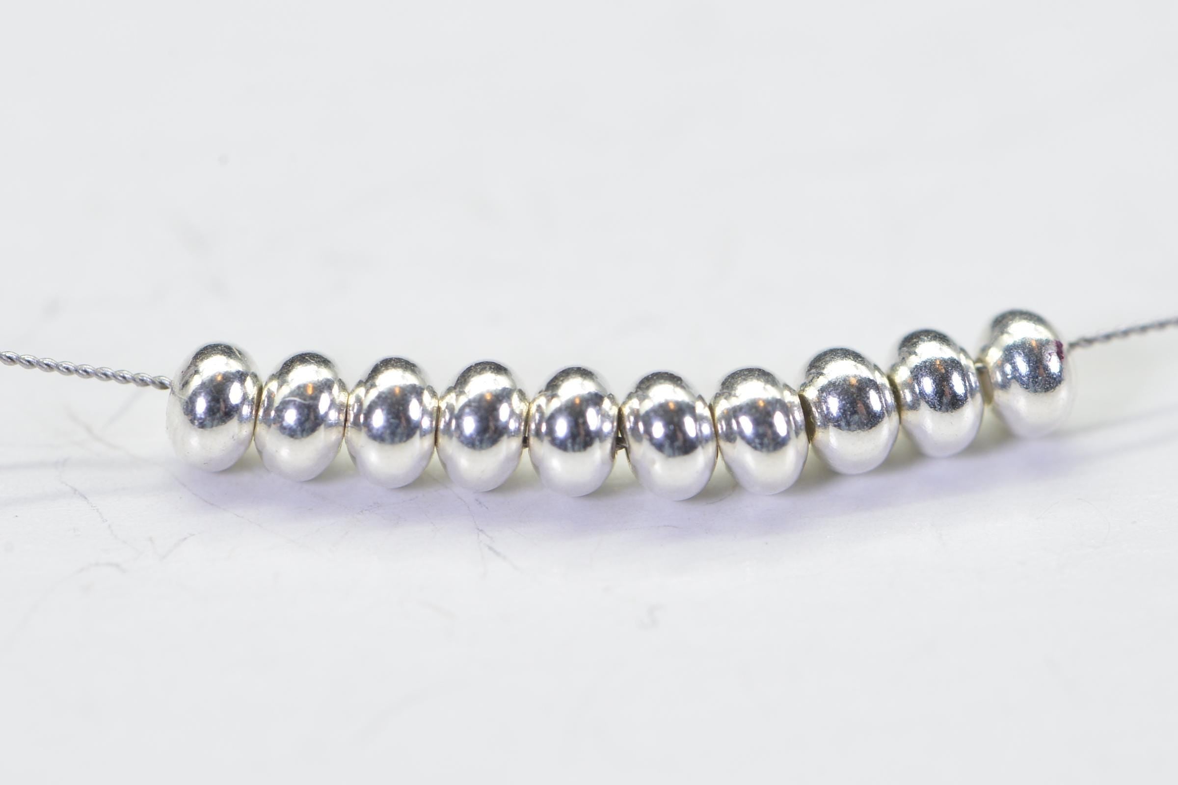 Saucer 3mm Sterling silver beads