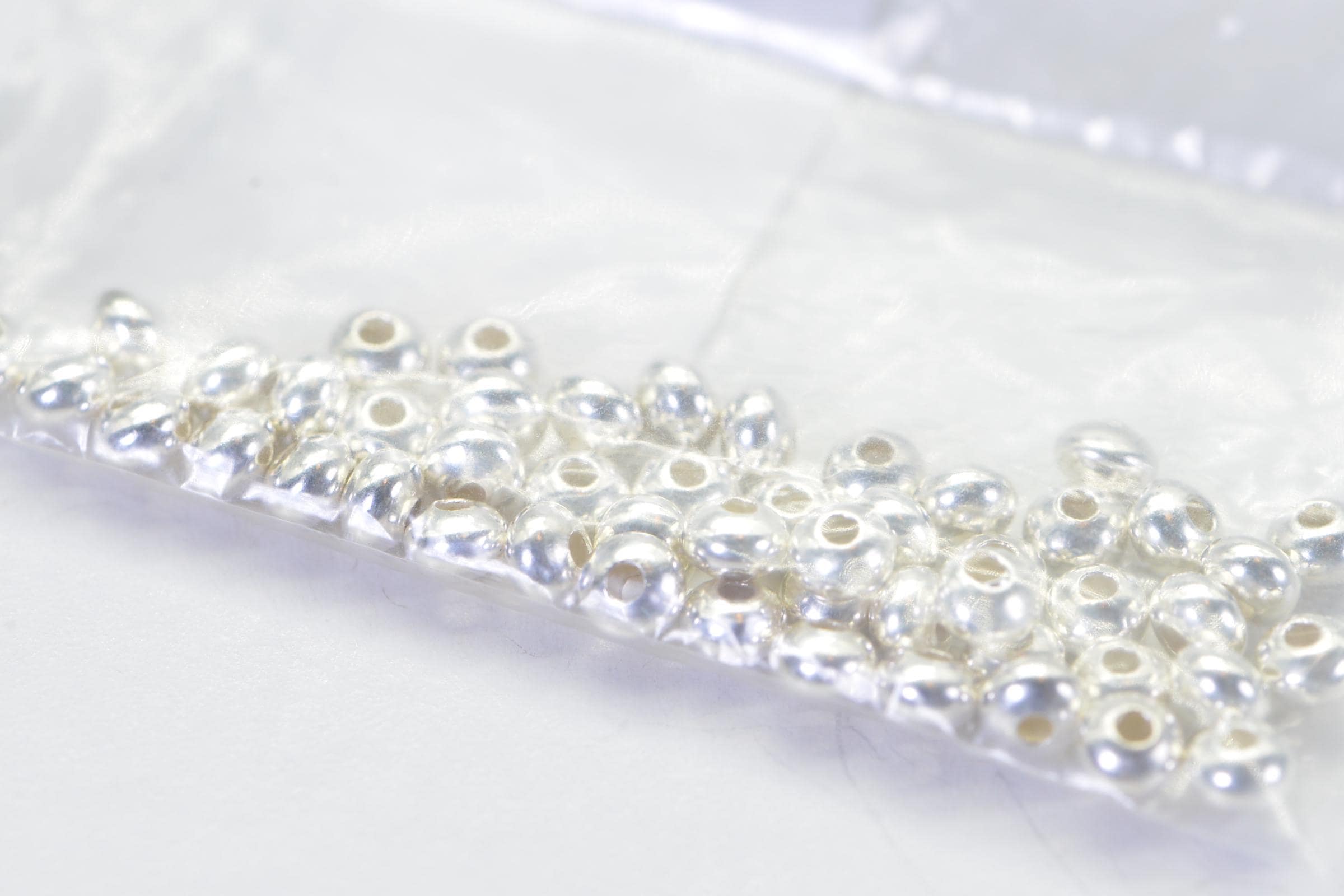 Saucer 3mm Sterling silver beads