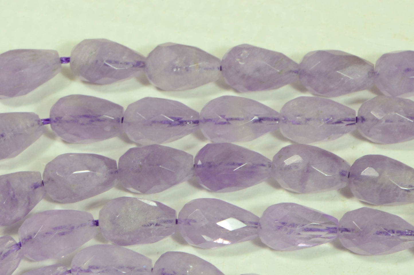 Amethyst Facet 12x7.7mm Teardrop Beads Natural Gemstone Jewelry Making Supplies