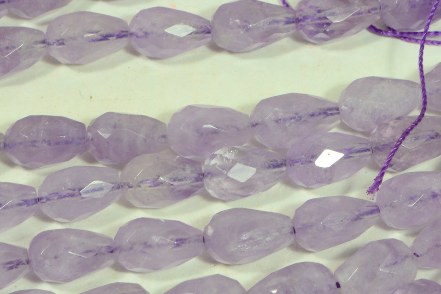 Amethyst Facet 12x7.7mm Teardrop Beads Natural Gemstone Jewelry Making Supplies