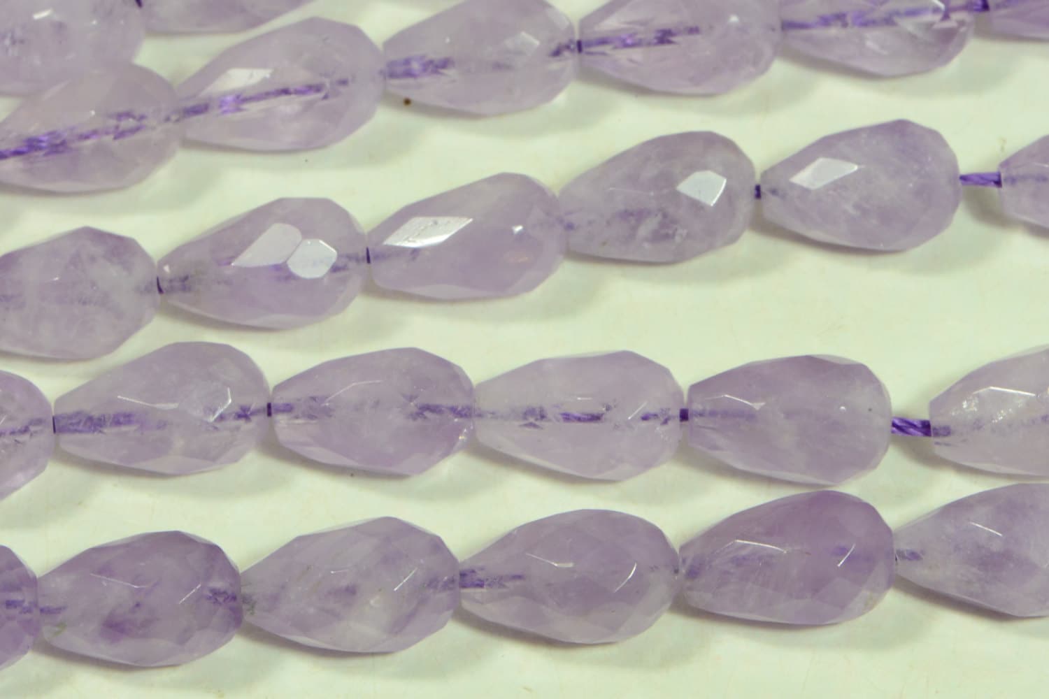 Amethyst Facet 12x7.7mm Teardrop Beads Natural Gemstone Jewelry Making Supplies