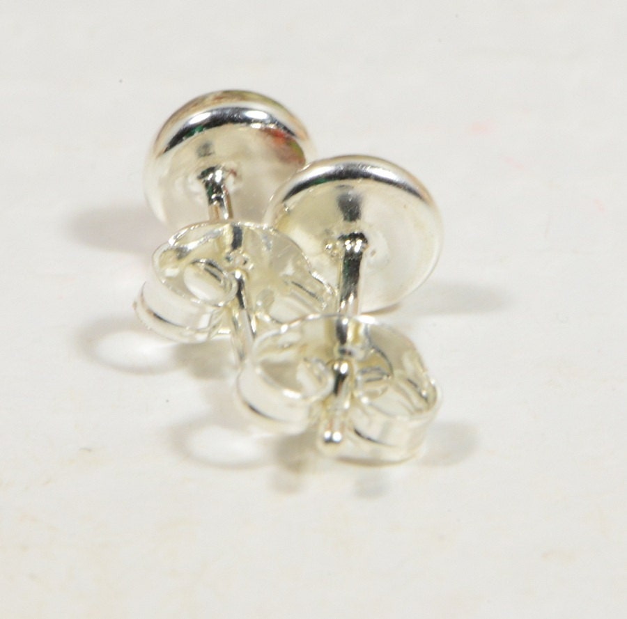 Black Fire Opal Sterling Silver Stud Earrings: Tiny Gemstone Jewelry