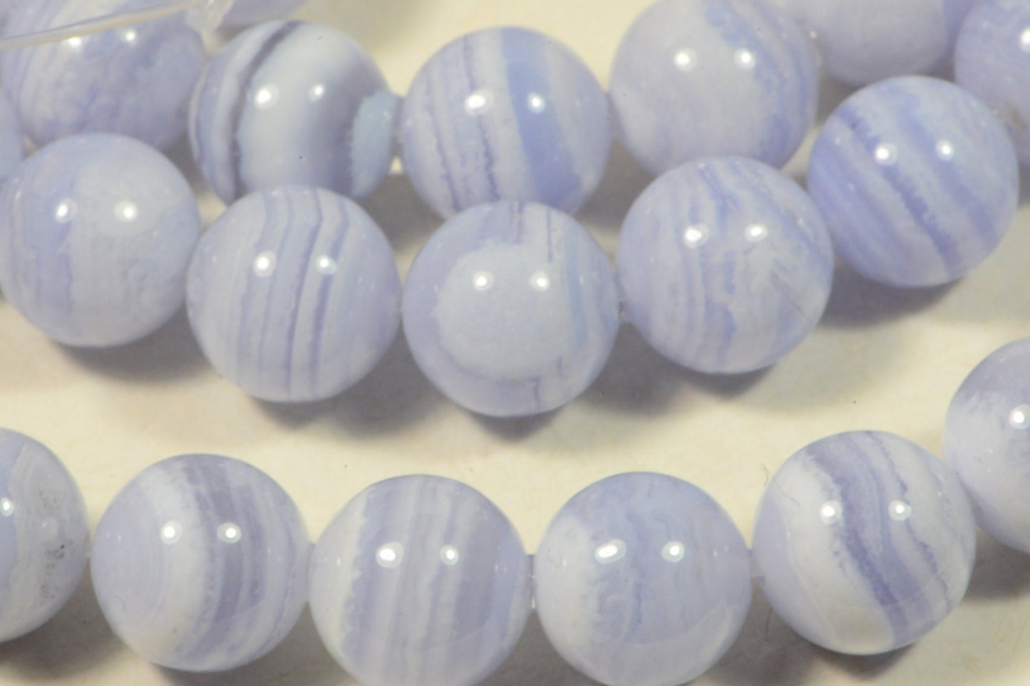 10mm Blue Lace Agate Beads: Round Gemstone Jewelry Supplies