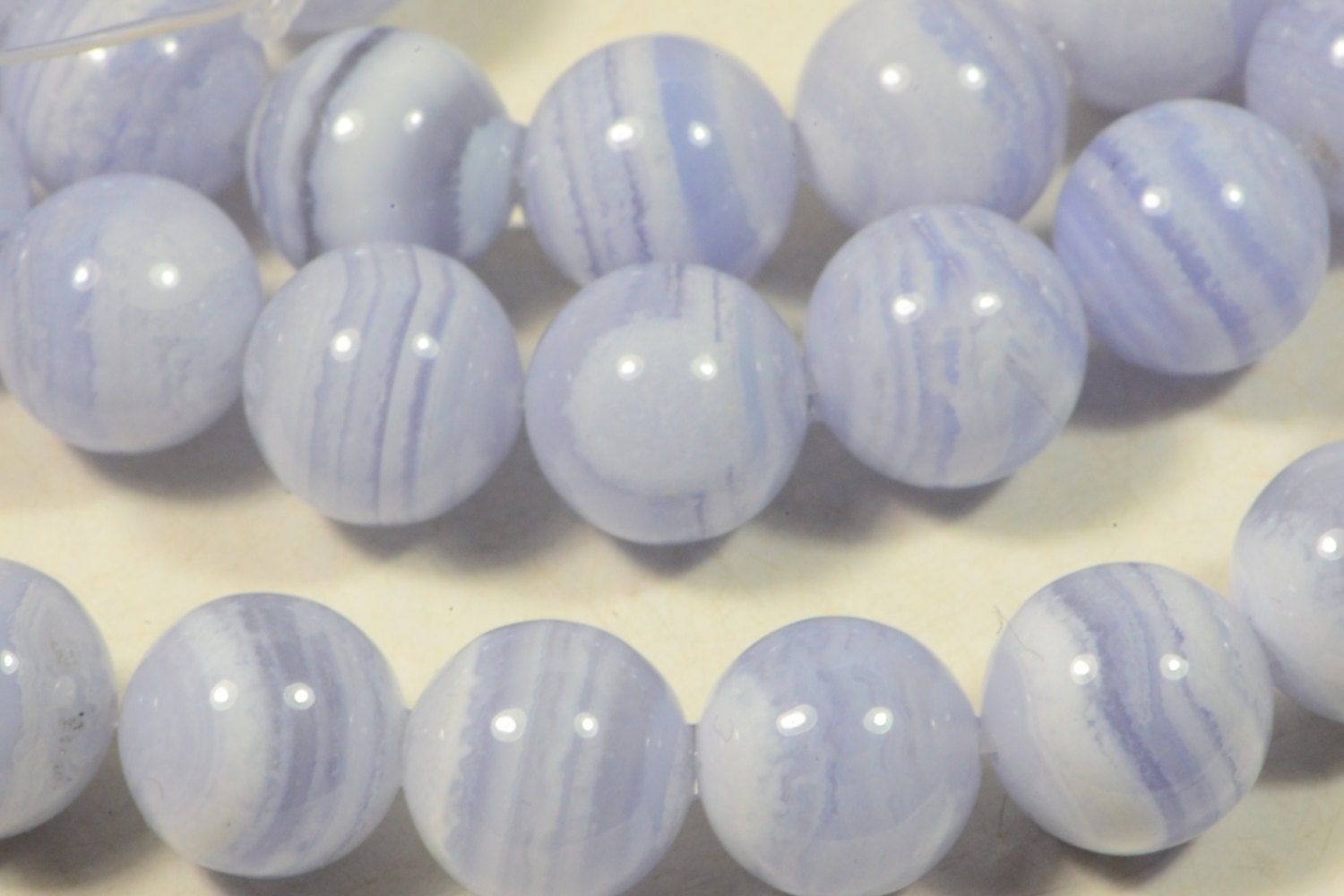 10mm Blue Lace Agate Beads: Round Gemstone Jewelry Supplies