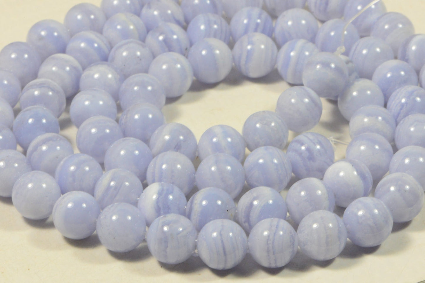10mm Blue Lace Agate Beads: Round Gemstone Jewelry Supplies