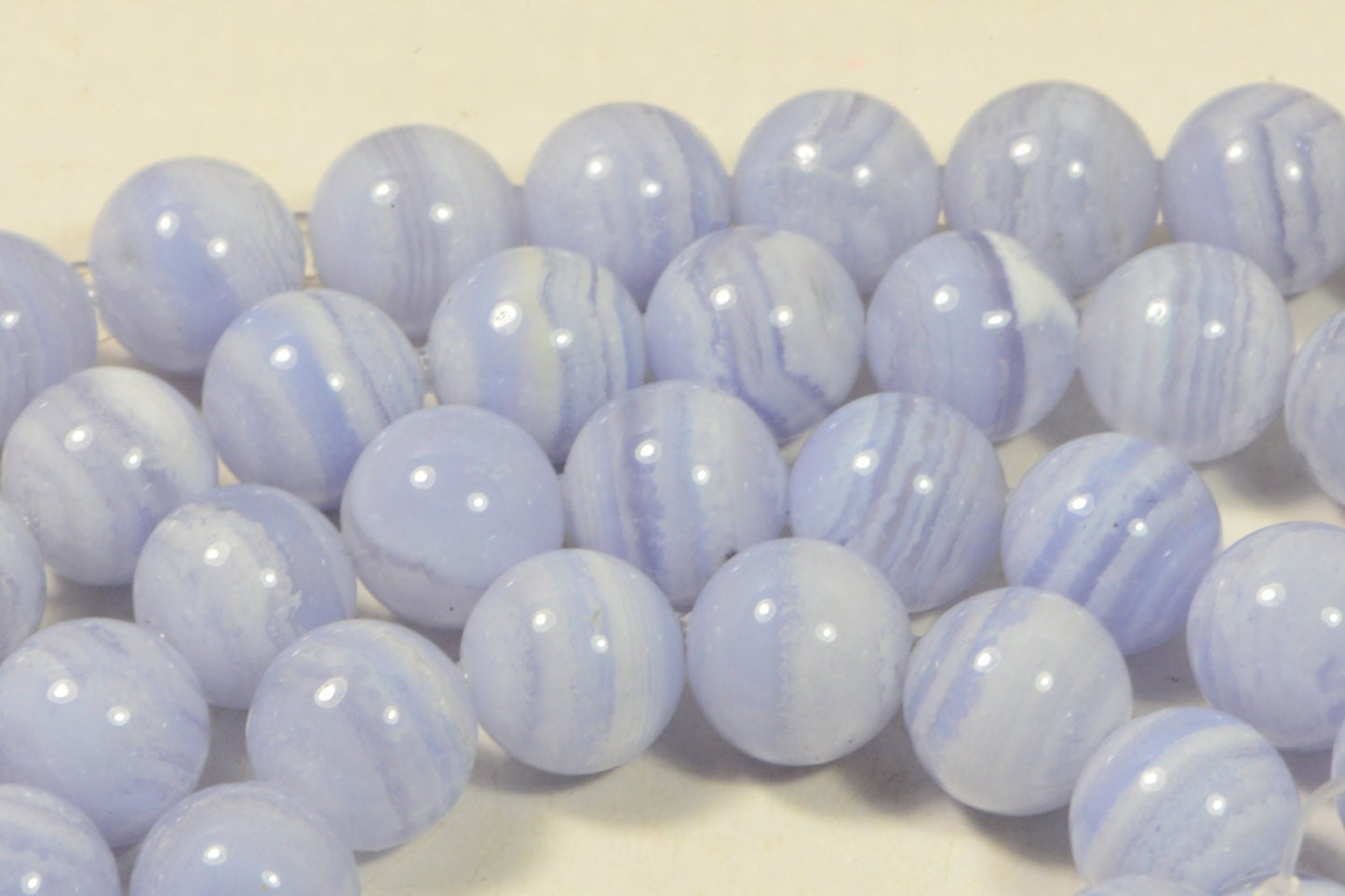 10mm Blue Lace Agate Beads: Round Gemstone Jewelry Supplies