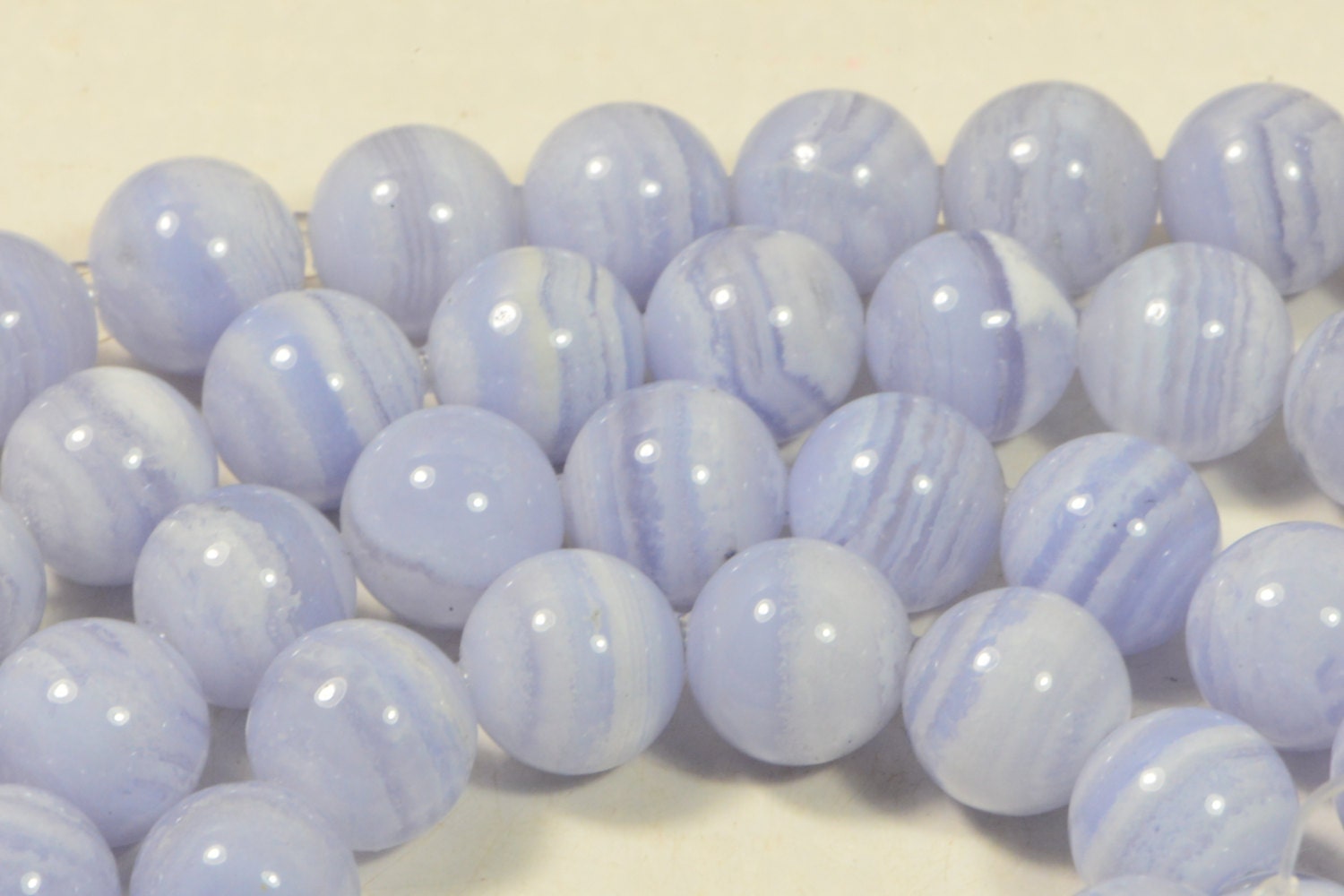 10mm Blue Lace Agate Beads: Round Gemstone Jewelry Supplies