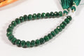 Genuine Emerald Facet Beads: Green Gemstone Supply, 7" Strand