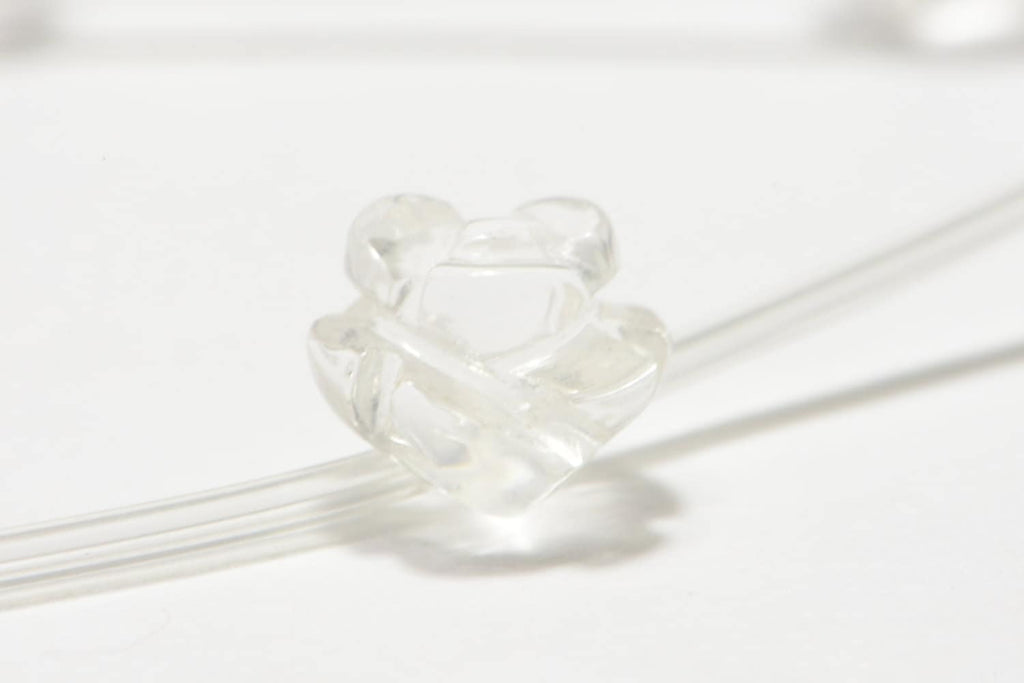 Clear Quartz 8mm 2 Beads Carved Rose  Natural Gemstone Bead Jewelry Making Supplies