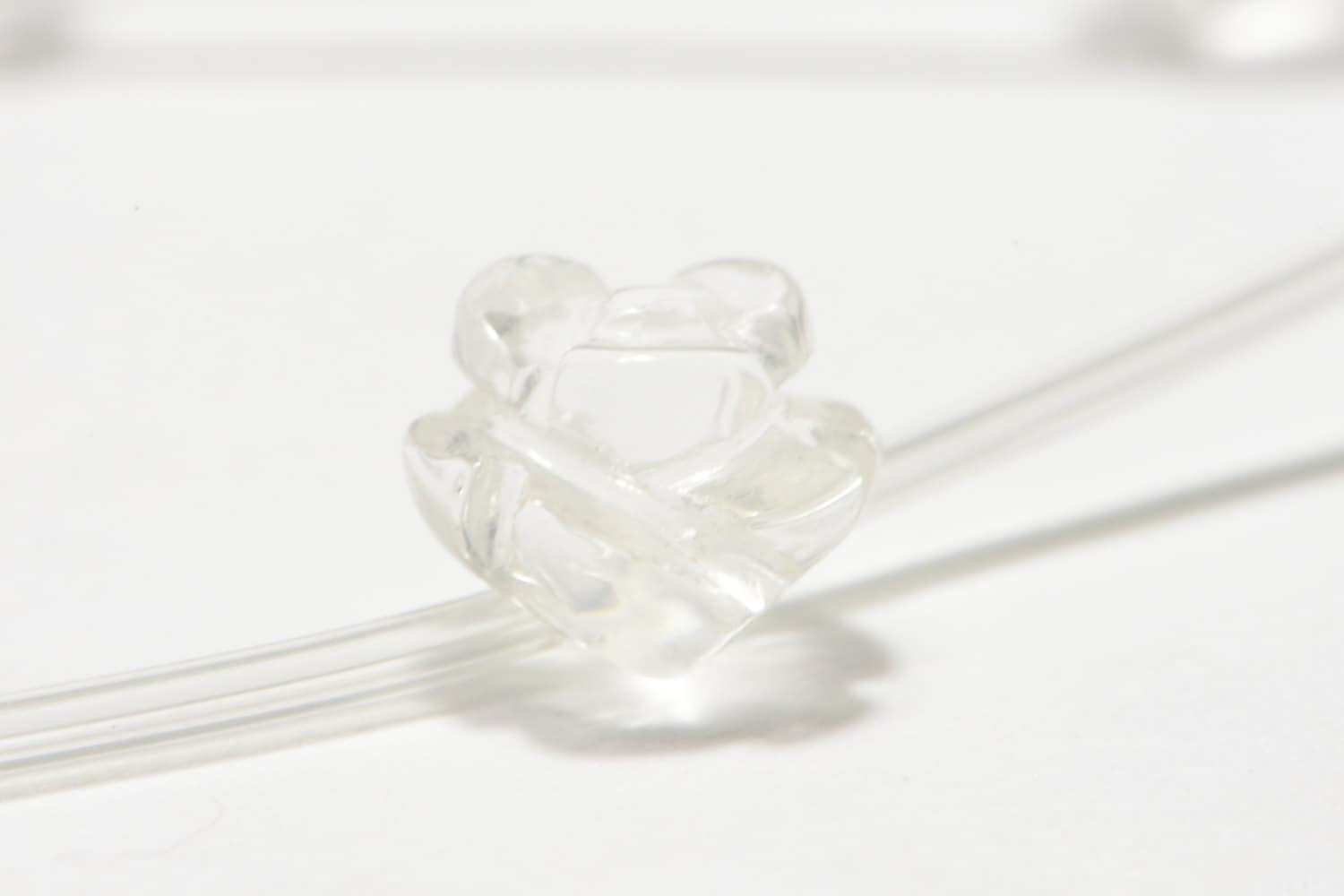 Clear Quartz 8mm 2 Beads Carved Rose  Natural Gemstone Bead Jewelry Making Supplies