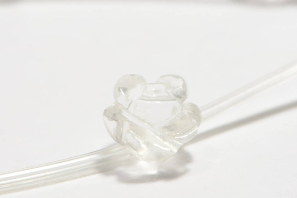 Clear Quartz 8mm 2 Beads Carved Rose  Natural Gemstone Bead Jewelry Making Supplies