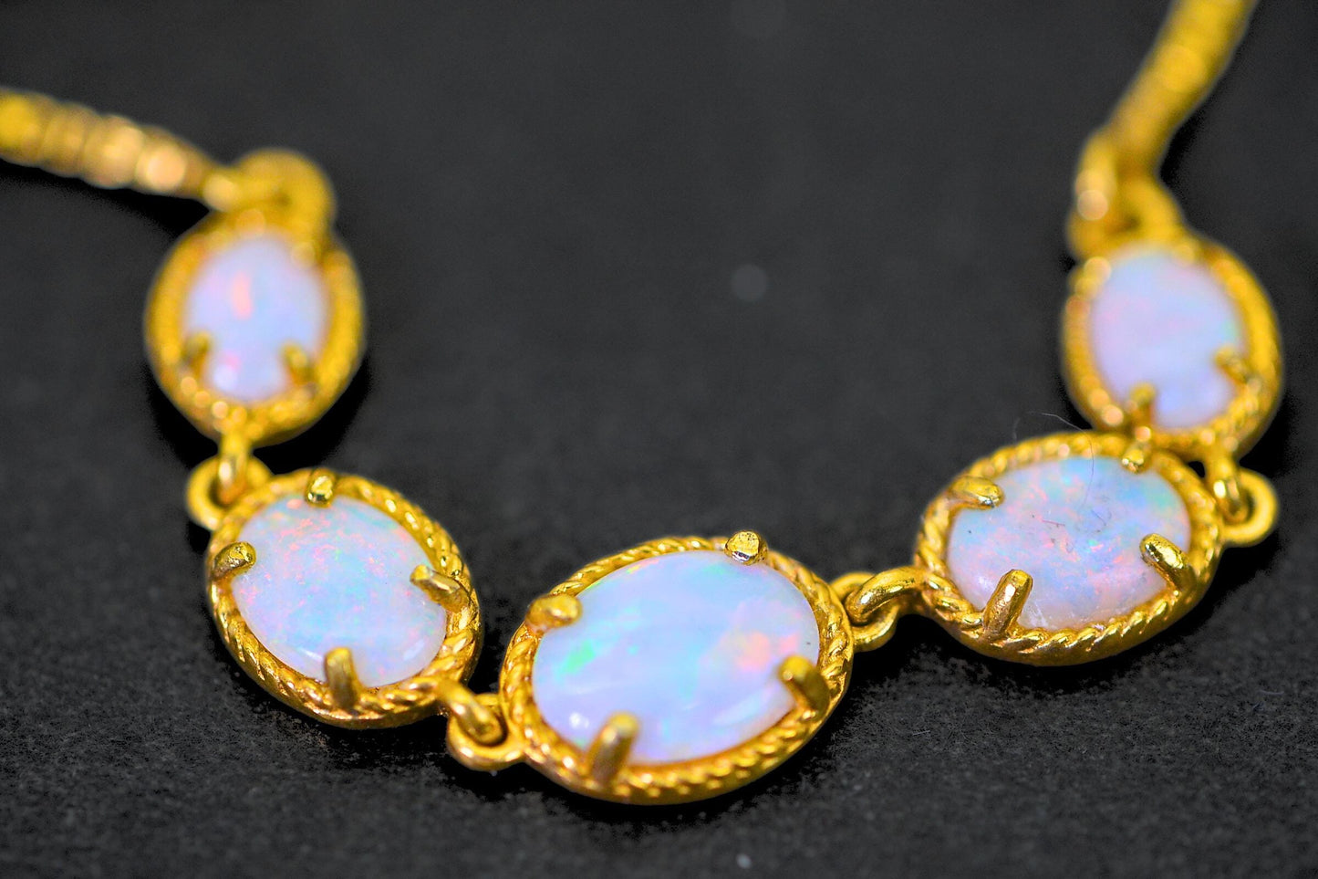 Australian Opal Bolo Bracelet: 24K Gold Vermeil Sterling Silver