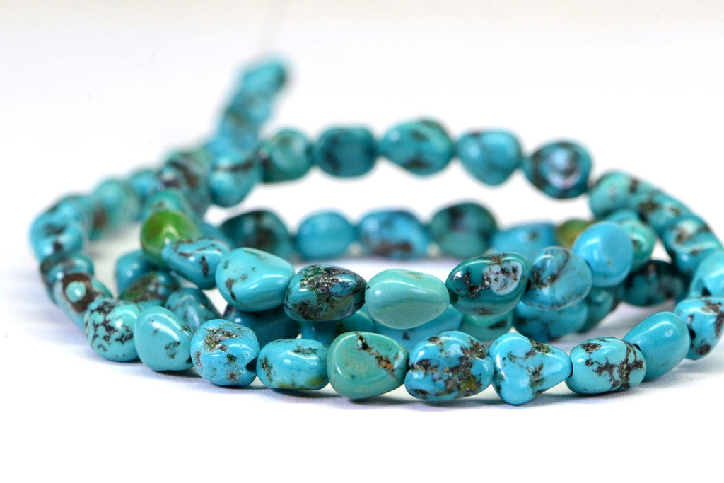 Nevada Turquoise Nugget Beads: 16" Strand, Natural Gemstone Supplies