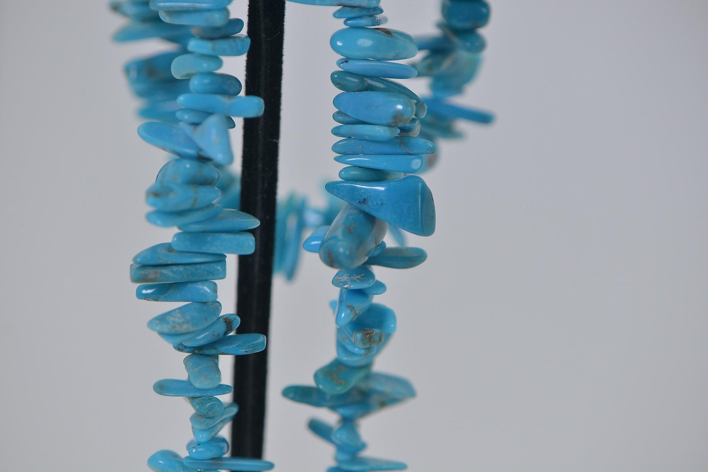Sleeping Beauty Turquoise Beads Raw Untreated Freeform Chip Strand 16" Natural Turquoise