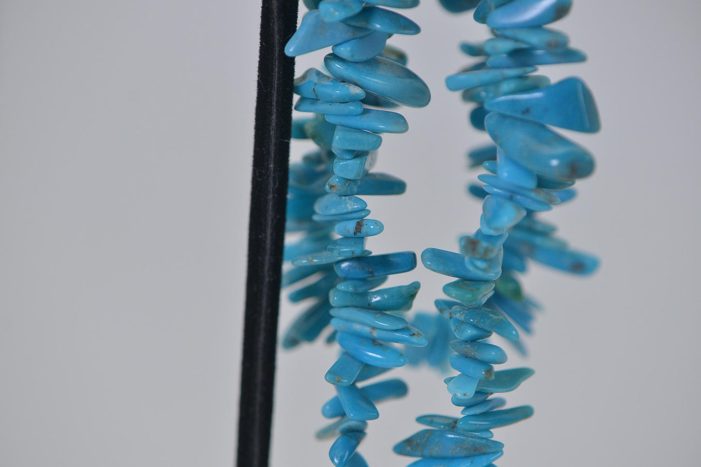 Sleeping Beauty Turquoise Beads Raw Untreated Freeform Chip Strand 16" Natural Turquoise