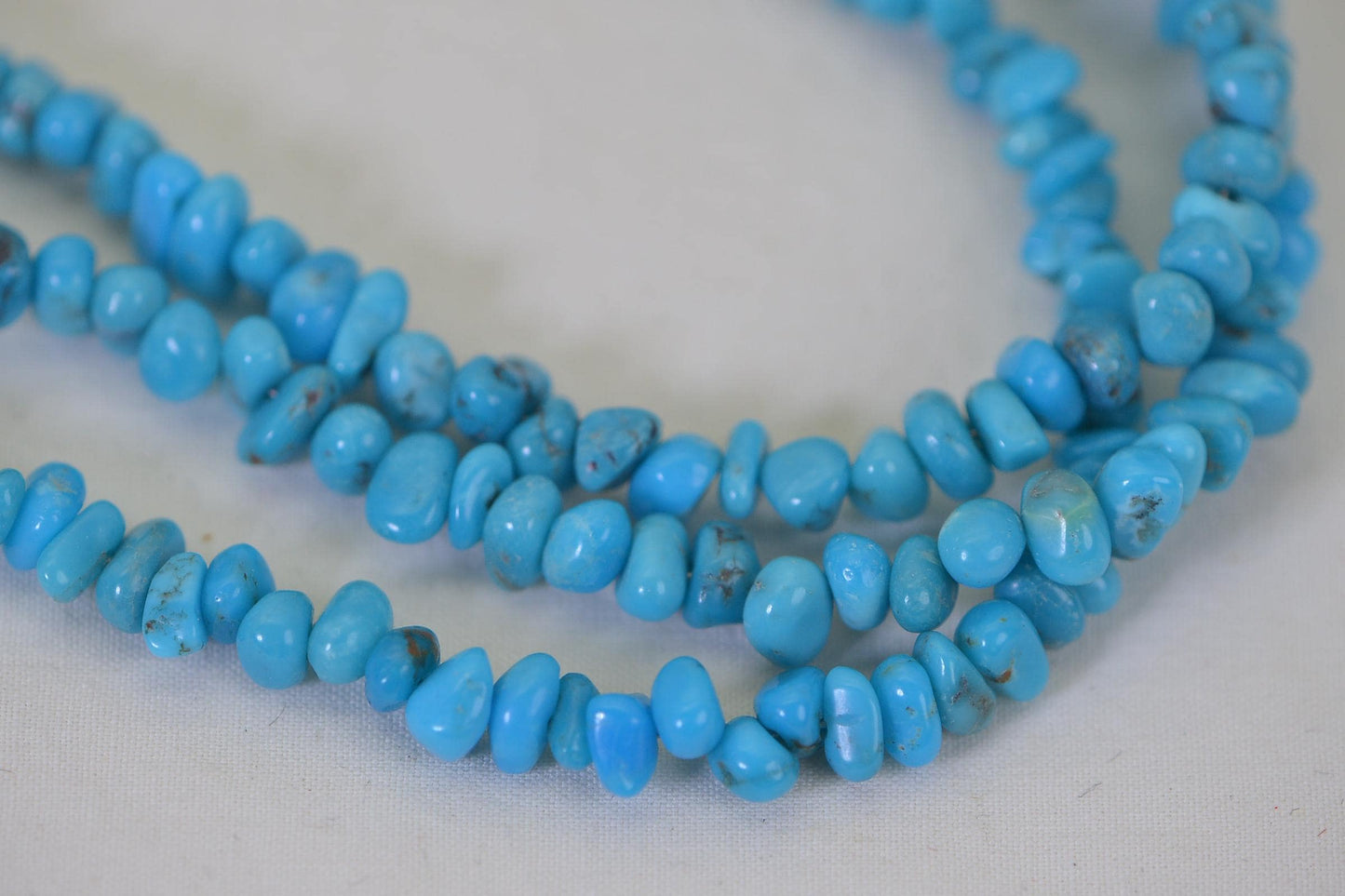 Sleeping Beauty Turquoise Necklace 16" Choker – Genuine Arizona Turquoise Beaded Necklace