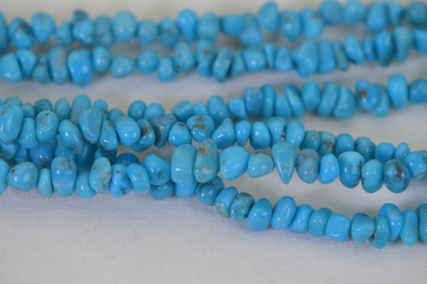 Sleeping Beauty Turquoise Necklace 16" Choker – Genuine Arizona Turquoise Beaded Necklace