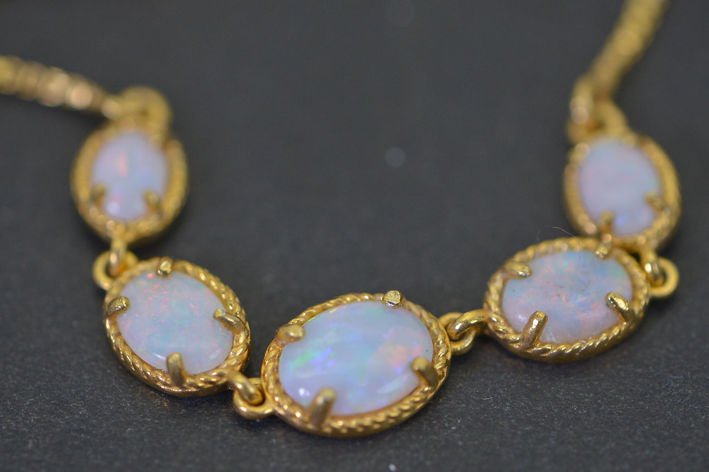 Australian Opal Bolo Bracelet: 24K Gold Vermeil Sterling Silver