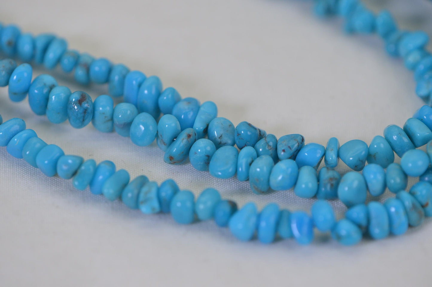 Sleeping Beauty Turquoise Necklace 16" Choker – Genuine Arizona Turquoise Beaded Necklace