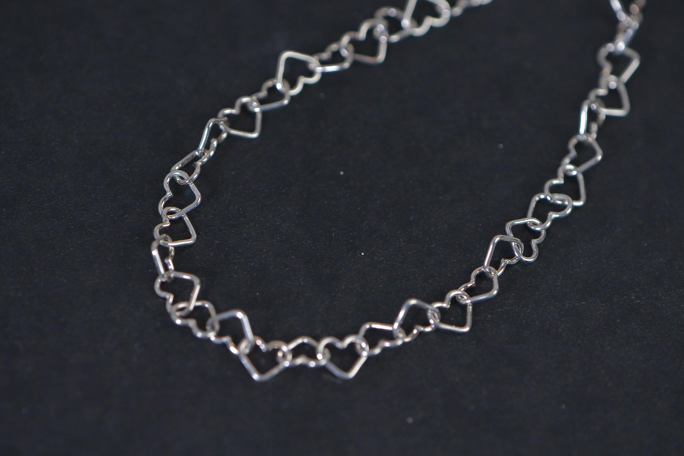 Sterling Silver Heart Link Chain: Italian Necklace Supplies