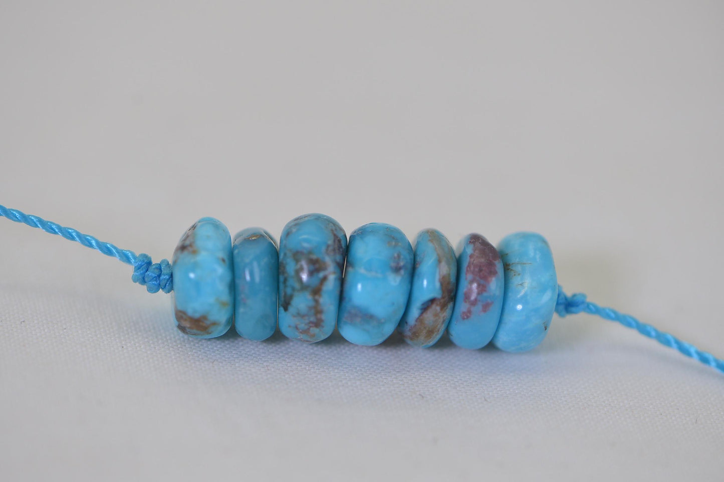 8mm Nevada Turquoise loose Beads Disc Turquoise Beads natural Gemstone Beads Jewelry Making Supplies, pack of 8 Rondelle beads