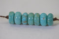 8mm Kingman Turquoise loose Beads, Disc Turquoise Beads, natural Gemstone Beads, Jewelry Making Supplies, pack of 7 Rondelle beads