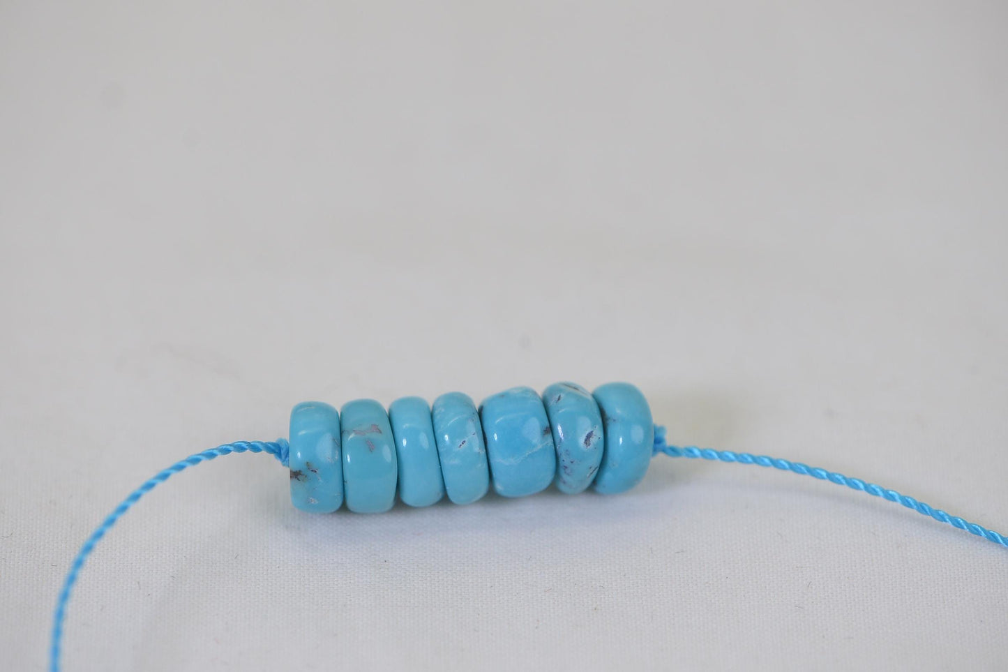 8mm Nevada Turquoise loose Beads Disc Turquoise Beads natural Gemstone Beads Jewelry Making Supplies, pack of 7 Rondelle beads