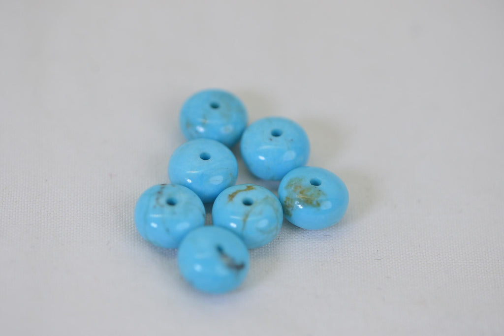 Arizona Sleeping Beauty Turquoise, Rondelle beads  Flat Disc , Natural Turquoise Beads, Gemstone Beads