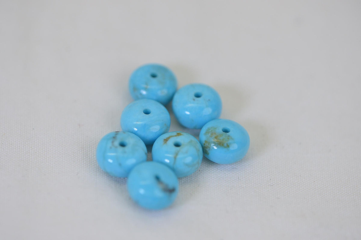 Arizona Sleeping Beauty Turquoise, Rondelle beads  Flat Disc , Natural Turquoise Beads, Gemstone Beads