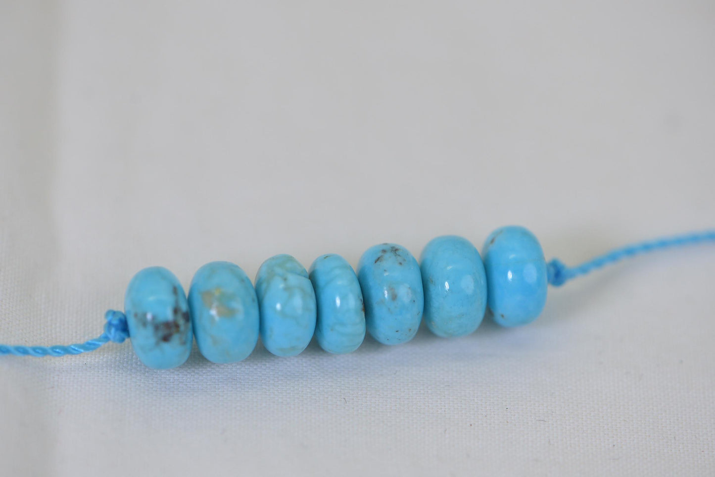 Arizona Sleeping Beauty Turquoise, Rondelle beads  Flat Disc , Natural Turquoise Beads, Gemstone Beads