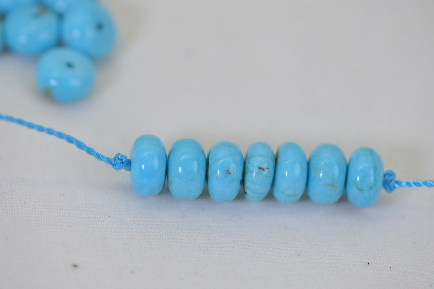 Arizona Sleeping Beauty Turquoise, Rondelle beads  Flat Disc , Natural Turquoise Beads, Gemstone Beads