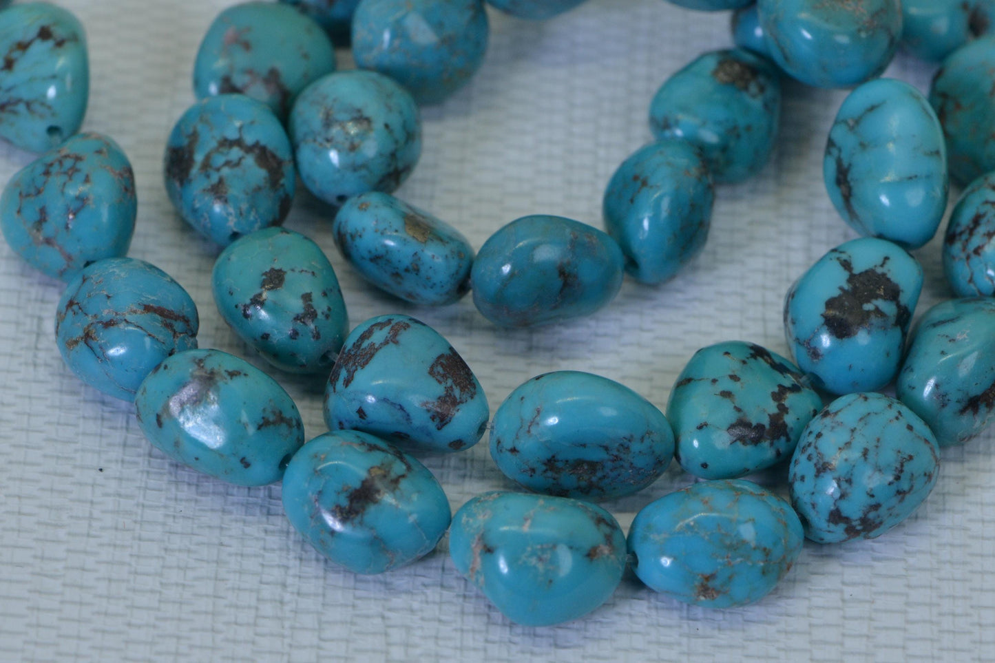 Nevada Blue Turquoise Nugget Beads: Natural Gemstone Jewelry Supplies