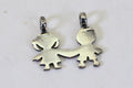Tous Silver Sweet Dolls Pendant Boy and Girl  holding hands