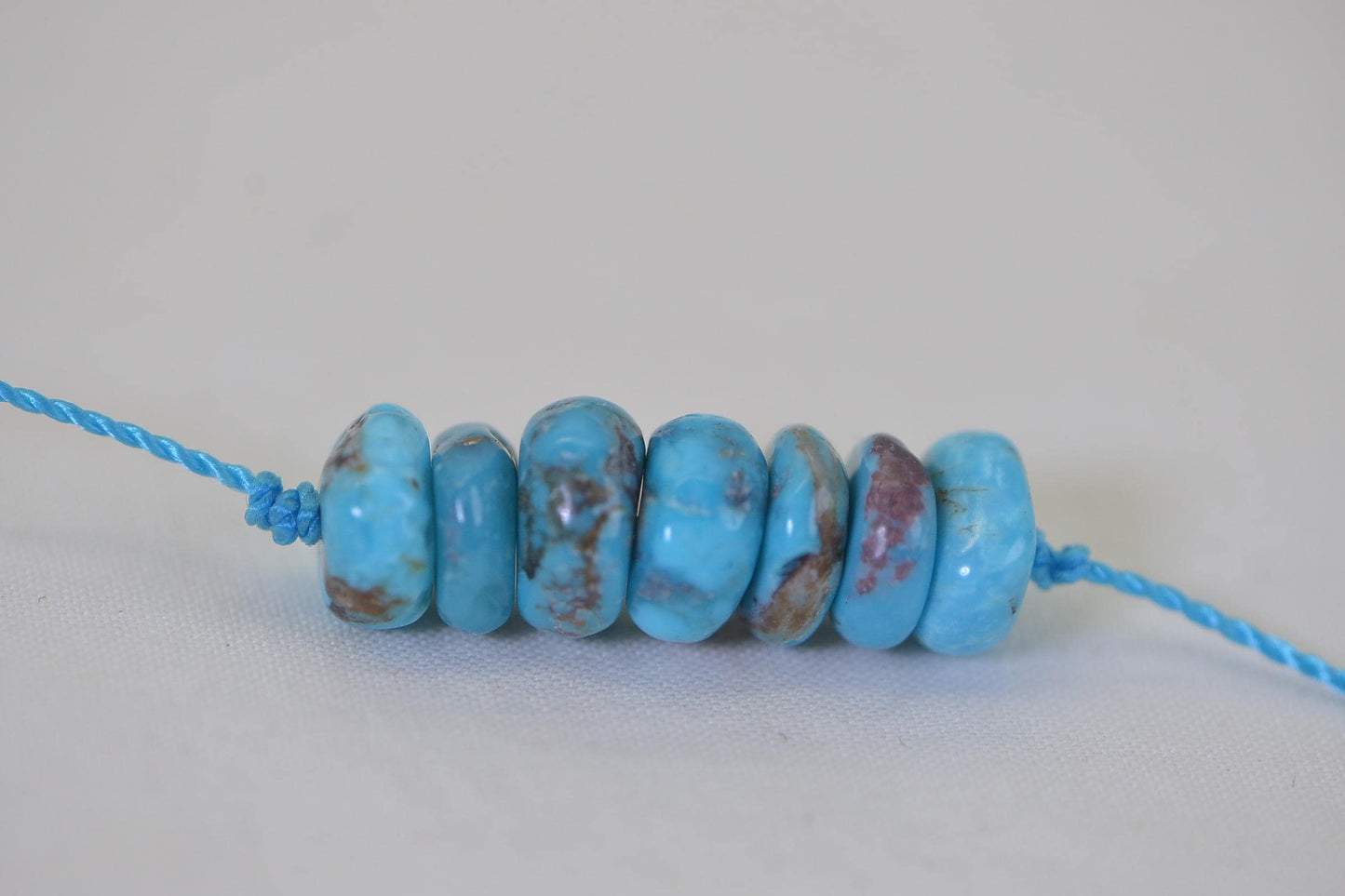 8mm Nevada Turquoise loose Beads Disc Turquoise Beads natural Gemstone Beads Jewelry Making Supplies, pack of 8 Rondelle beads